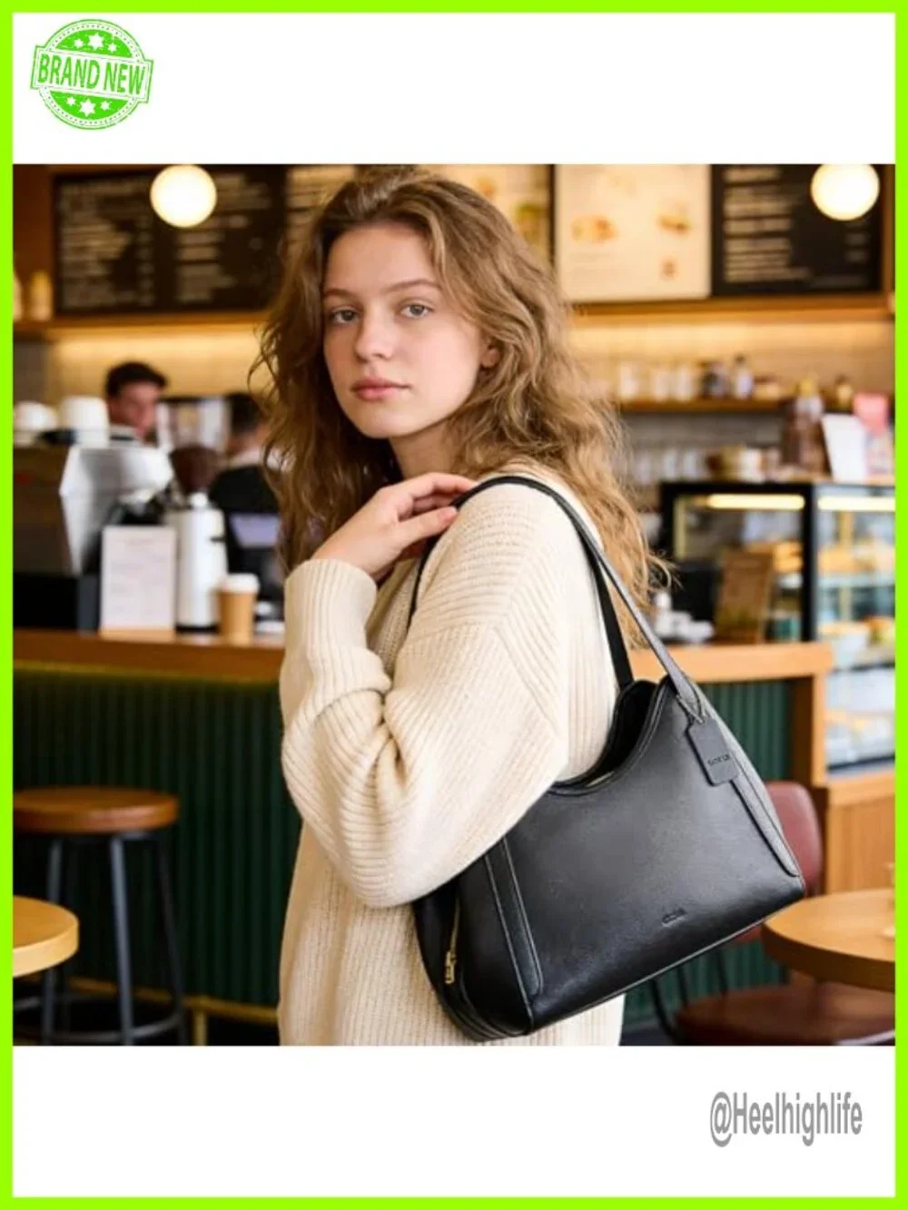 Hobo Bag Vegan Leather Shoulder Handbag Medium